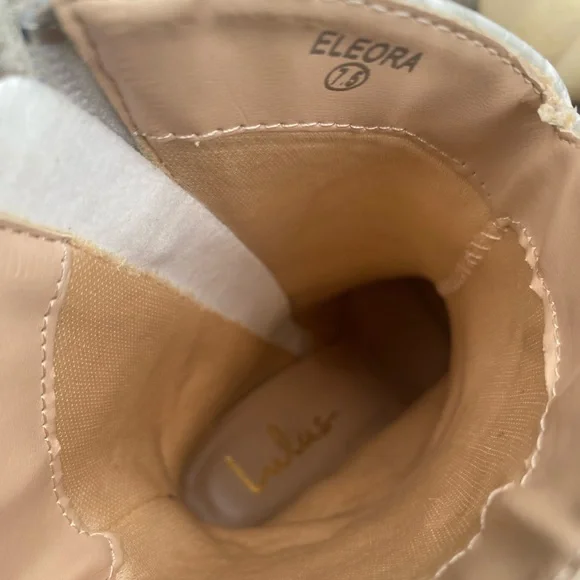 Lulus Elenora light bone grey faux snake skin western boots - Picture 8 of 8